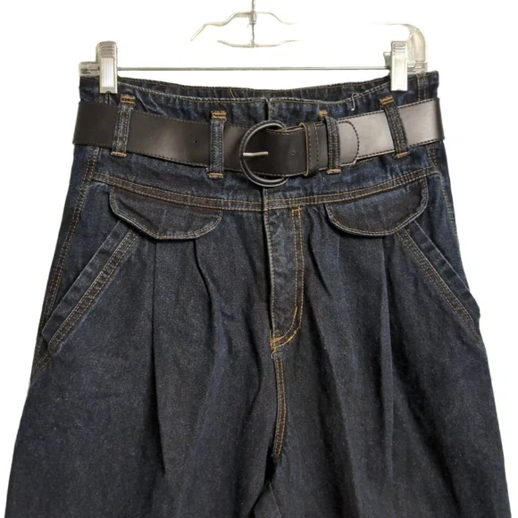 Jeanjer Vintage 80s 90s High Waisted Pleated Tapered Denim Trousers 13/14